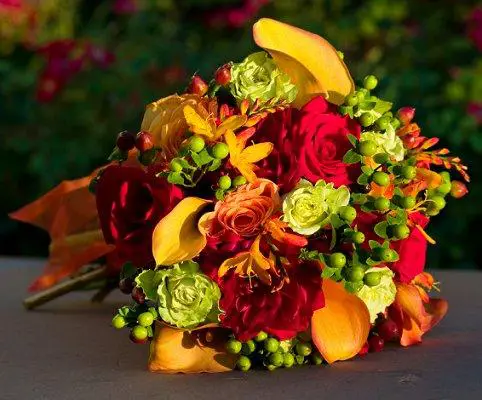 Arreglos florales de otoño para bodas