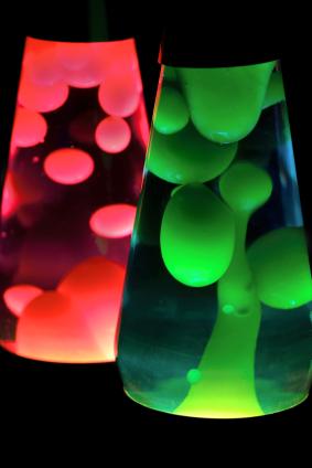 Lámparas de lava de colores