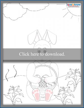 Dibujo de Conejito de Pascua para colorear