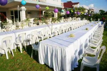 mesas de boda al aire libre