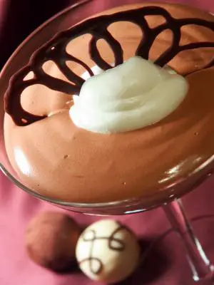 ejemplo de presentación de mousse de chocolate