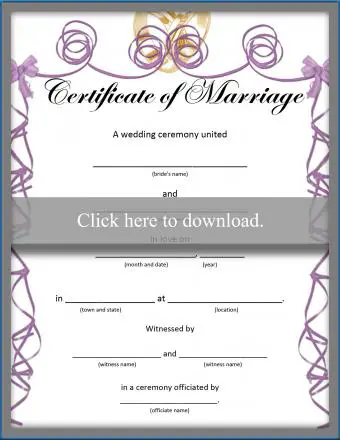 certificado de matrimonio imprimible