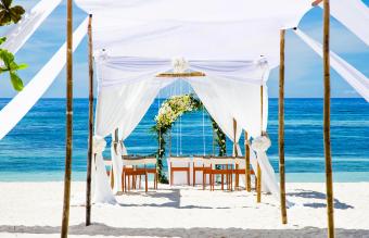 escenario de boda en la playa